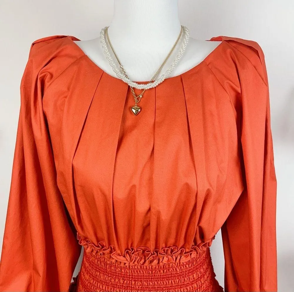 En Saison Esme Midi Dress in Sienna Red - Image 4