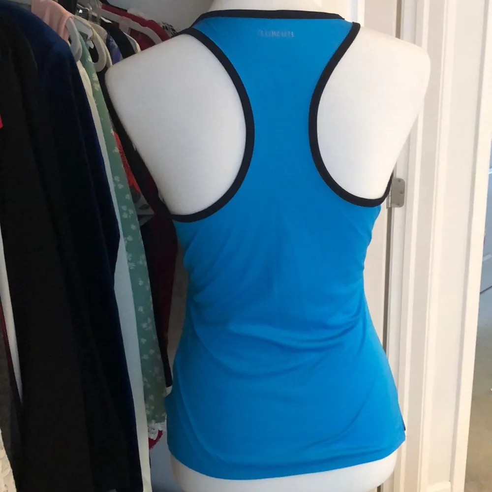 Cutest Blue Adidas Athletic Racer Back Tank Top - Image 4