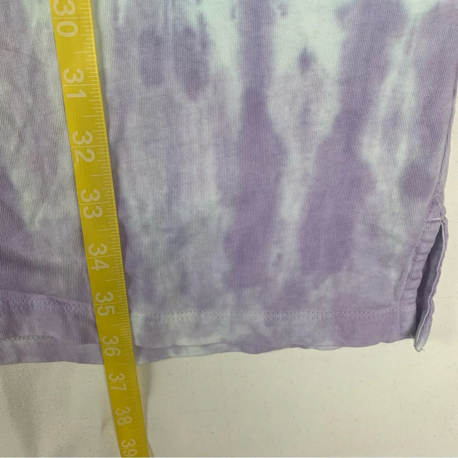 Lands' End size medium Multicolor Tie-Dye Mini Dress cotton pullover coverup sun - Image 7