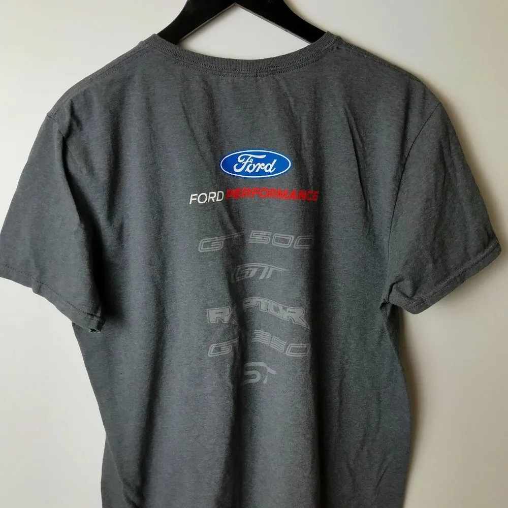 Ford Performance GT 500 T Shirt Racing Car Brand Graphic Tee Short Sleeve Gray L - Image 6