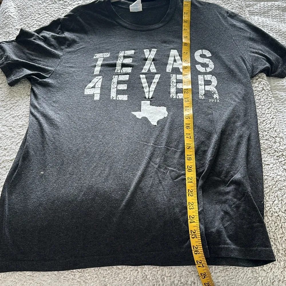 Port & Company Unisex M Short Sleeve Graphic Tee Texas 4Ever Charcoal Gray Soft Size M - Image 9