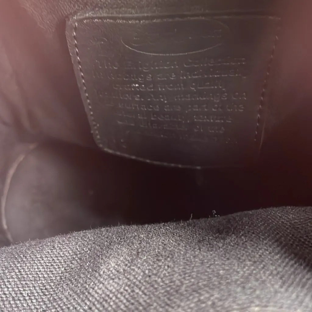 Brighton Bucket Bag Medium Blag and Brown Crocodile‎ - Image 7