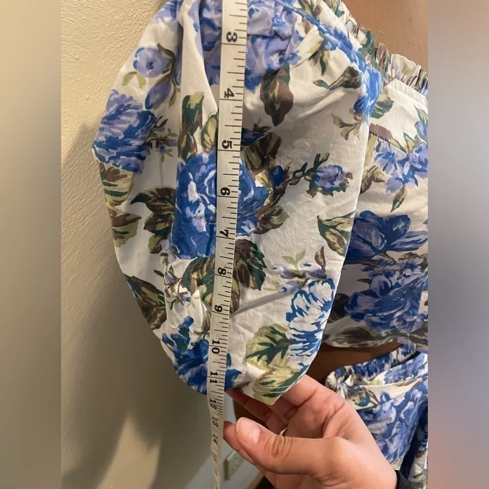 Blashe size m two piece summer outfit. Skort with crop top shirt Blue Size M - Image 5