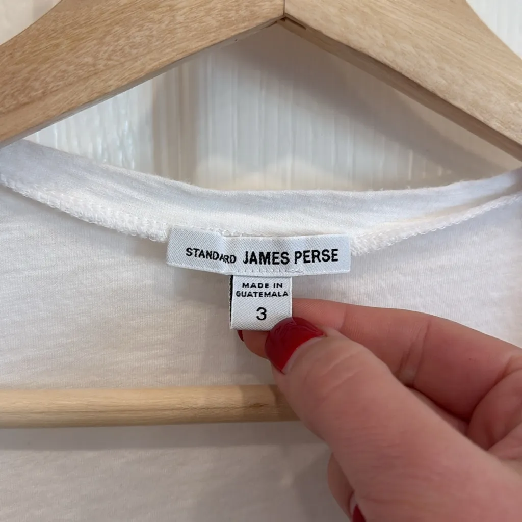 Standard James Perse cotton and modal short sleeve scoop neck tee - Image 3