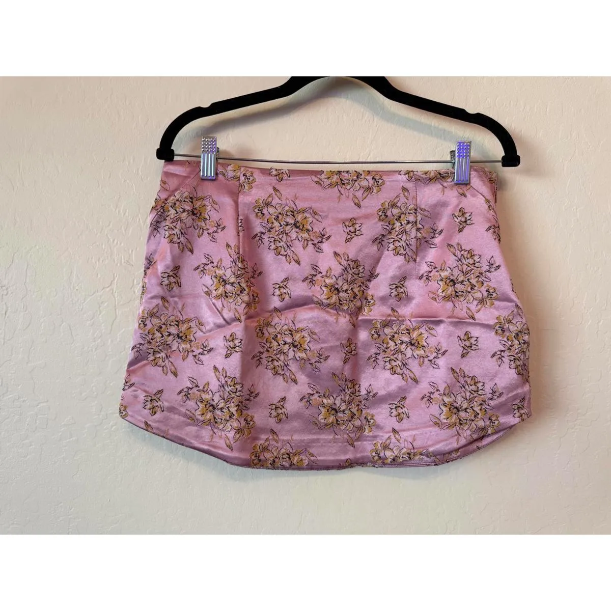 🌸 Free People All Dressed Up Mini Skirt | Pink Floral Jacquard | Size 6 NWT - Image 5