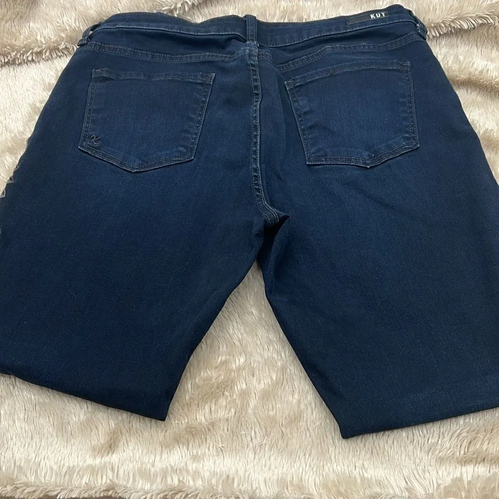 Kut from the Kloth Donna ankle skinny size 12 embroidered jeans - Image 3