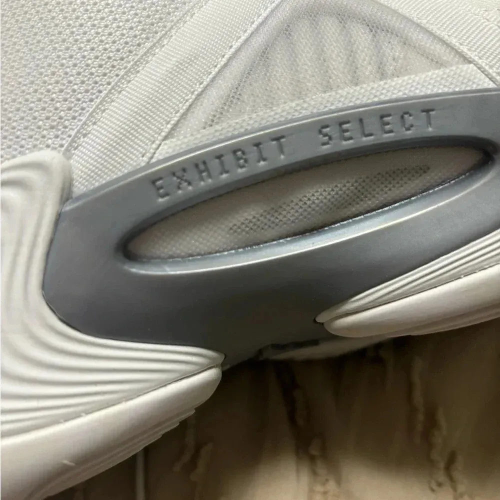 New Adidas Exhibit Select Mid White Silver  Basketball Court Shoes Women Size 11 - Image 8
