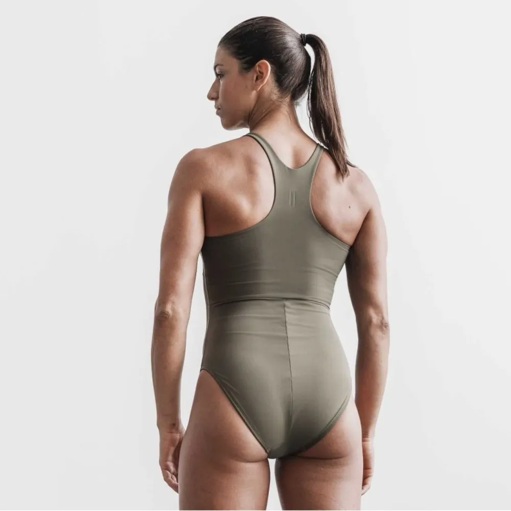 NWT NOBULL Women’s Swim One Piece Swimsuit - XS - Army Green - Image 3