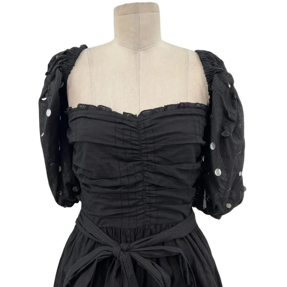 SUNDRESS Alana‎ Dress Black Mini Puff Sleeve Mirrored Size XS/Small - Image 5