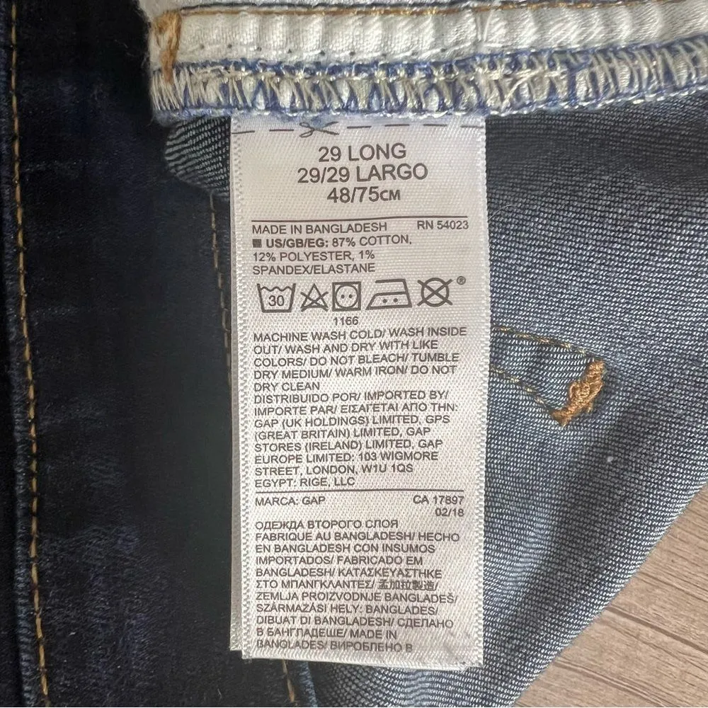 GAP Stretch True Skinny Rinsed Denim Jeans Size 29 - Image 8