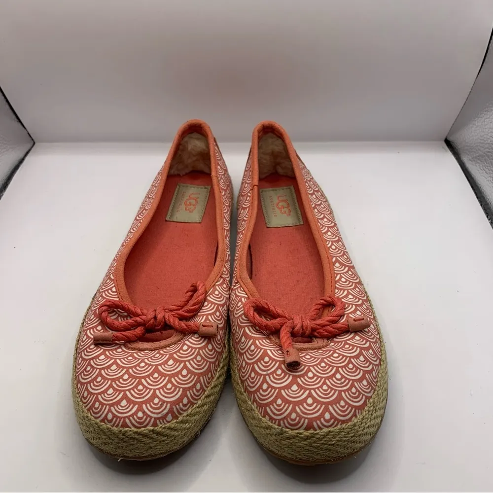 Women's Ugg Slip-On Shoes, Pink and White USA 6.5 coral - Image 2