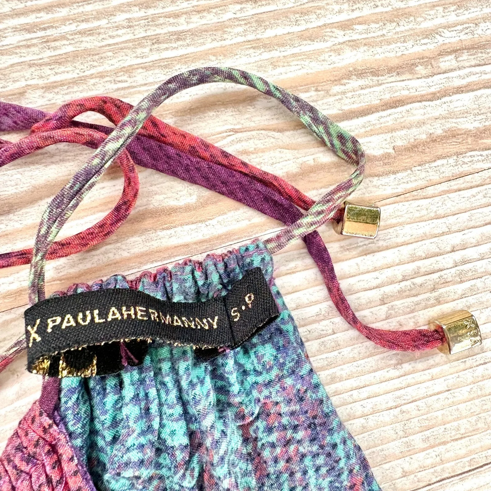 Vix | Acai Ceci Printed‎ Halter Maxi Dress Swimsuit Coverup | Size Small - Image 4