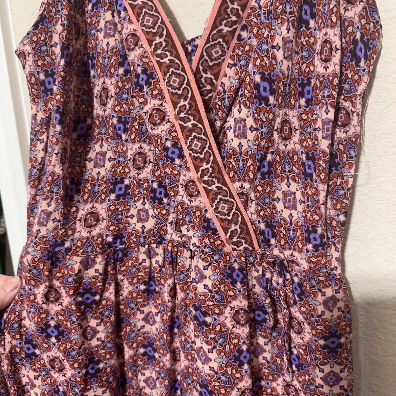 Maurices Dress Womens S Pink Maxi wrap sleeveless boho resortwear cruise - Image 5
