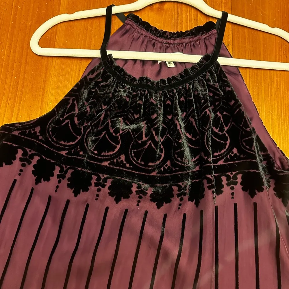 Maxx Studio velvet and chiffon shift sz M - Image 5