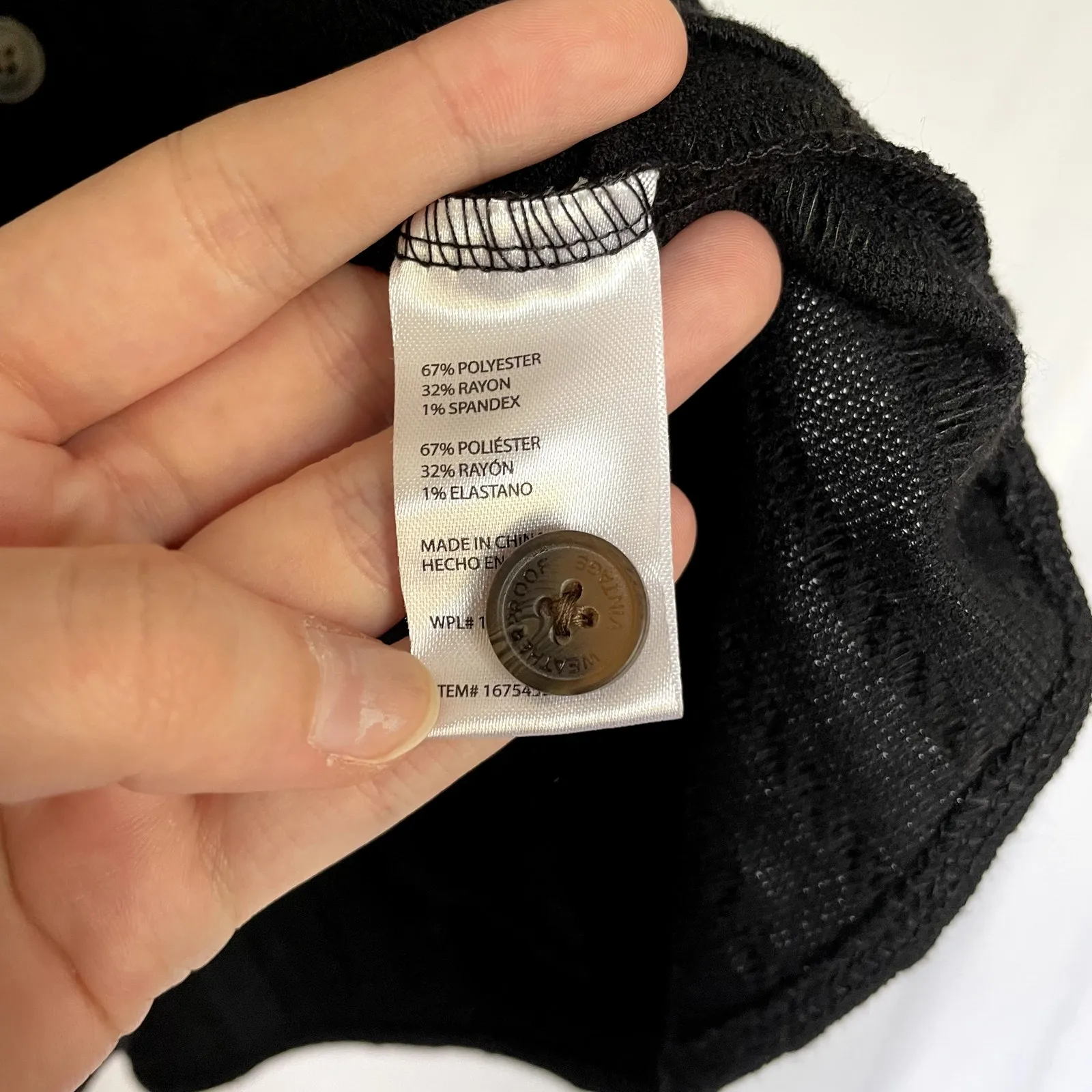 Weatherproof black button down short sleeved shirt v-neck front knot women's L - Image 5