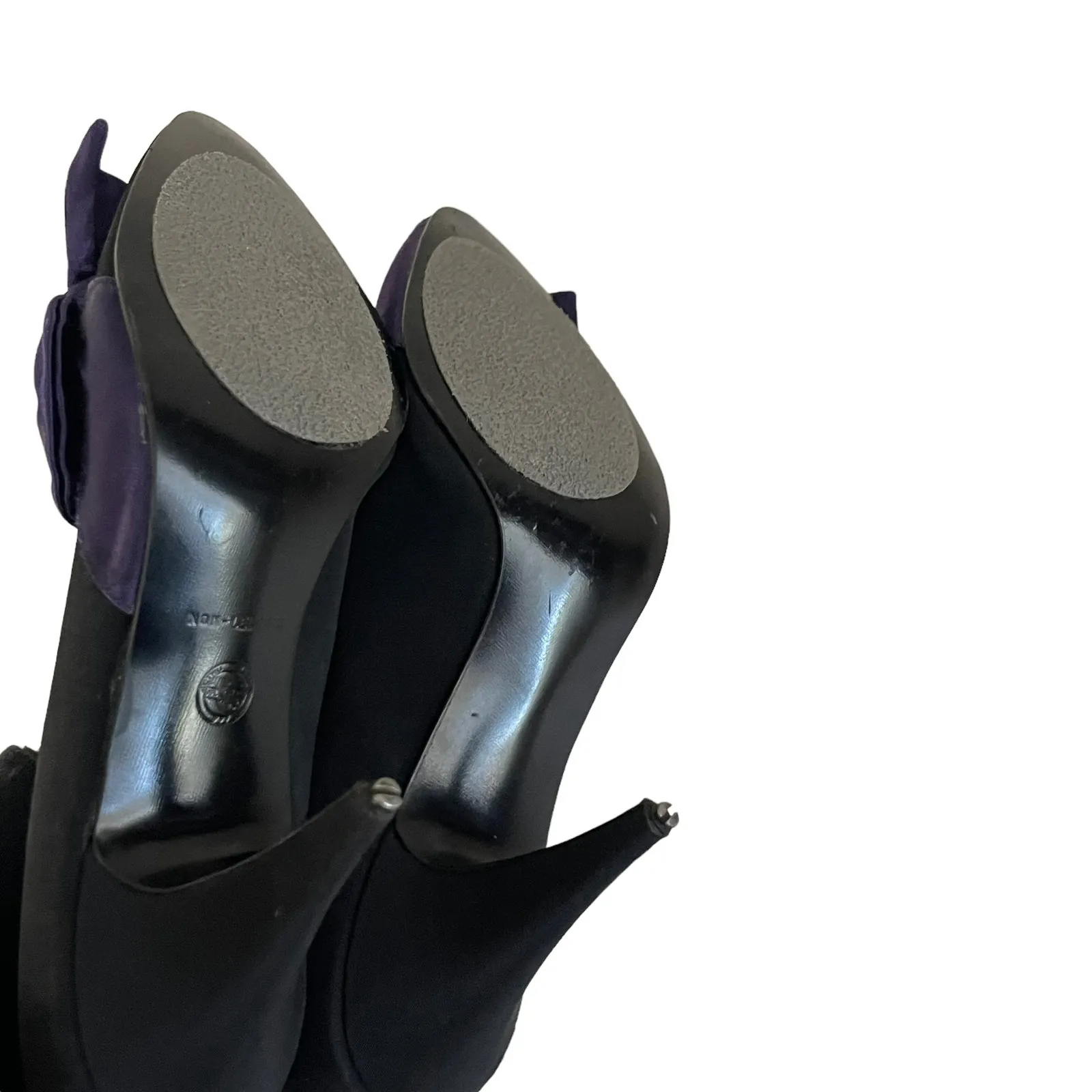 The PM Collection 925 Vintage 7 Vampire Fairy Grunge Purple Black‎ Cone Heels Black - Image 5