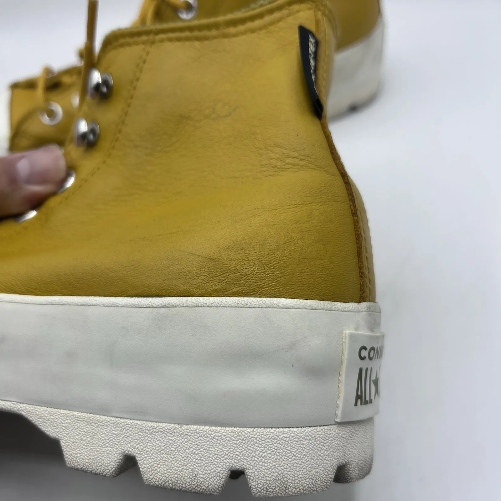 Converse Mountain Club Goretex Lugged Hi Yellow Leather Sneaker Boots Womens 9.5 - Image 5