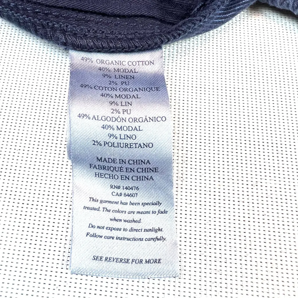 Faherty Organic Cotton High Rise Drawstring Pants Blue Size XS - Image 12