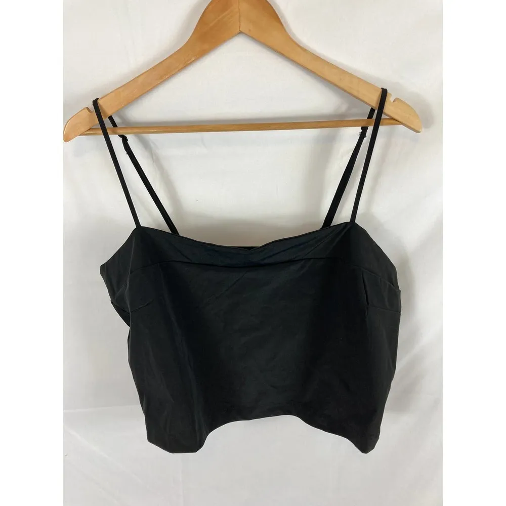 NWT VERO MODA Giana Woven Crop Cami In Black size XL - Image 3