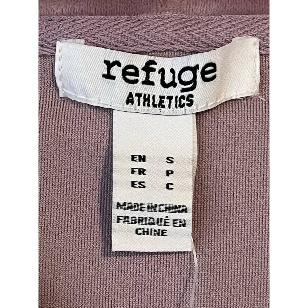 Refuge Hoodie Jacket Womens S Purple Velour Velvet Full Zip Rinestone REBEL NWT - Image 7