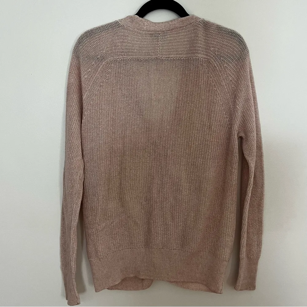 J. Crew Women’s Relaxed Linen Cotton Blend Layering Cardigan Sweater Dusty Pink - Image 10