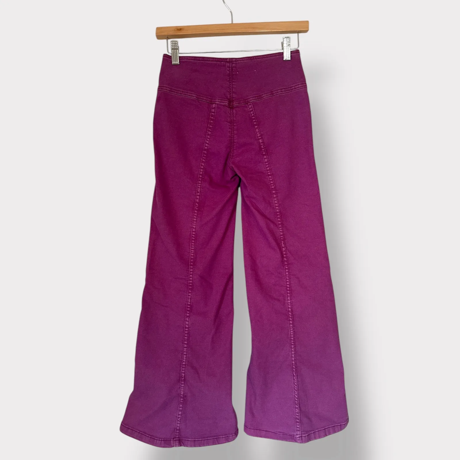 Pilcro by anthropologie high rise wide leg capri purple 25 - Image 2