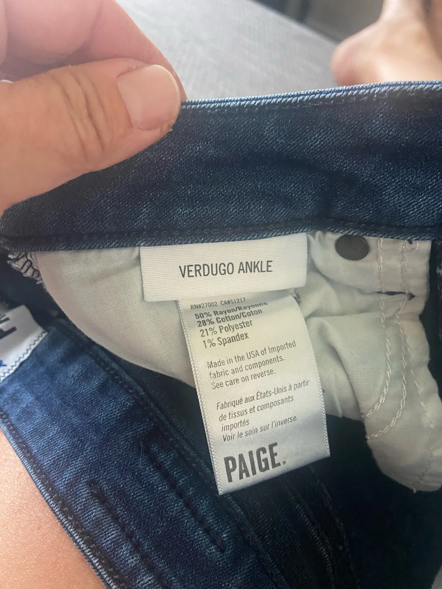 Paige “Verdugo Ankle” Dark Blue Jeans, Sz 24 - Image 5