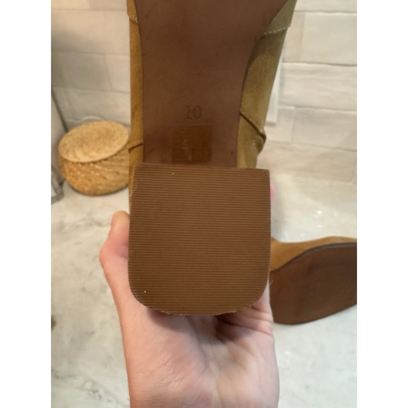 MADEWELL Bryce Suede Brown Leather Chelsea‎ Ankle Boot Bootie Size 10 New *flaw - Image 7