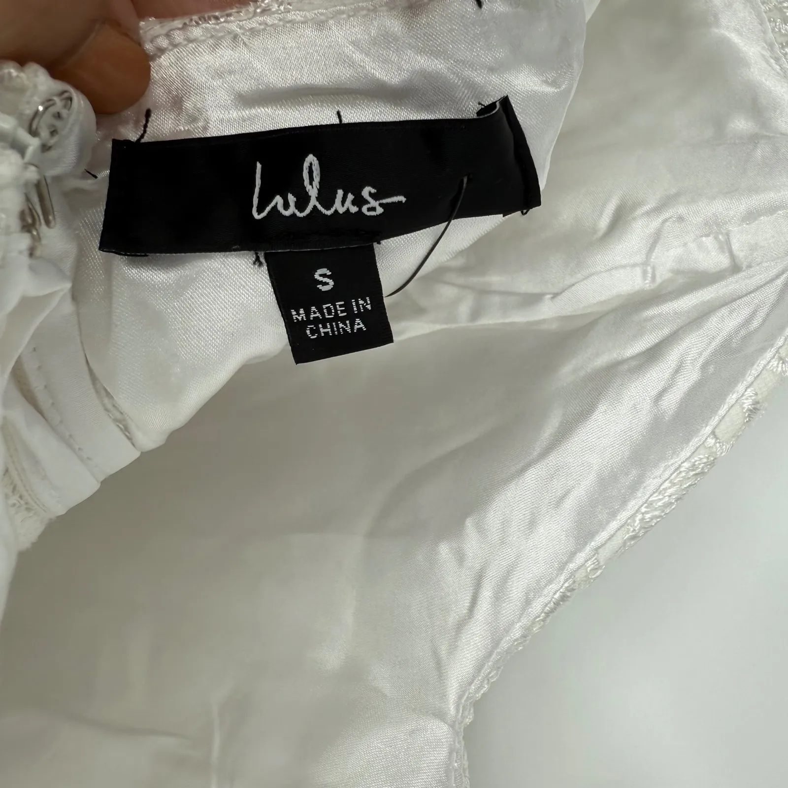 Lulus Exquisite Posture White Floral Embroidered Tiered Jumpsuit Size S - Image 8