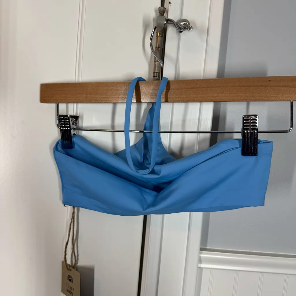 Free People x Toast Signature Apex Bikini Top‎ Size Small Sky Blue NWT - Image 3