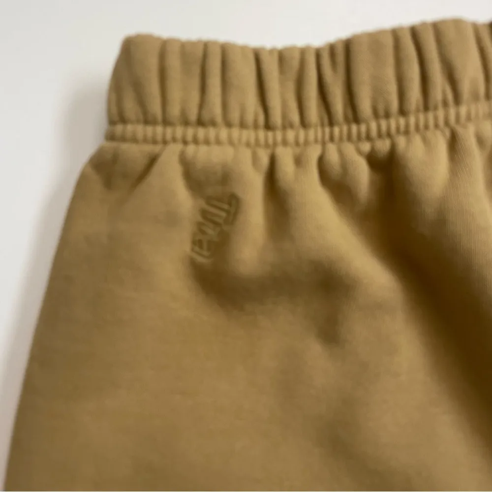 TNA Sweat Shorts Cozy AF Fleece Lounge Athletic Travel Mustard Yellow - Image 6