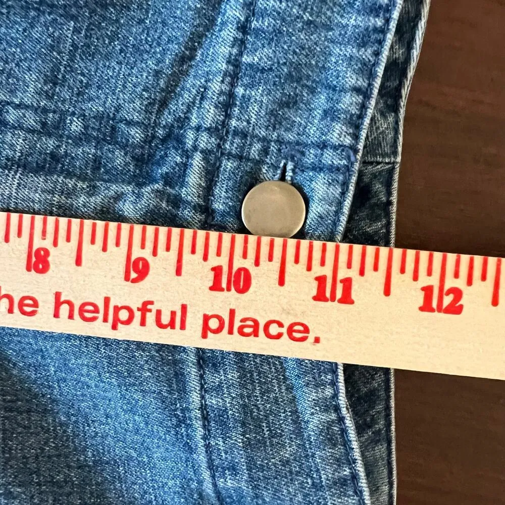 Vintage Kim Rogers Culotte Denim Jeans Women’s 8 Adjustable waist Retro Capris - Image 9