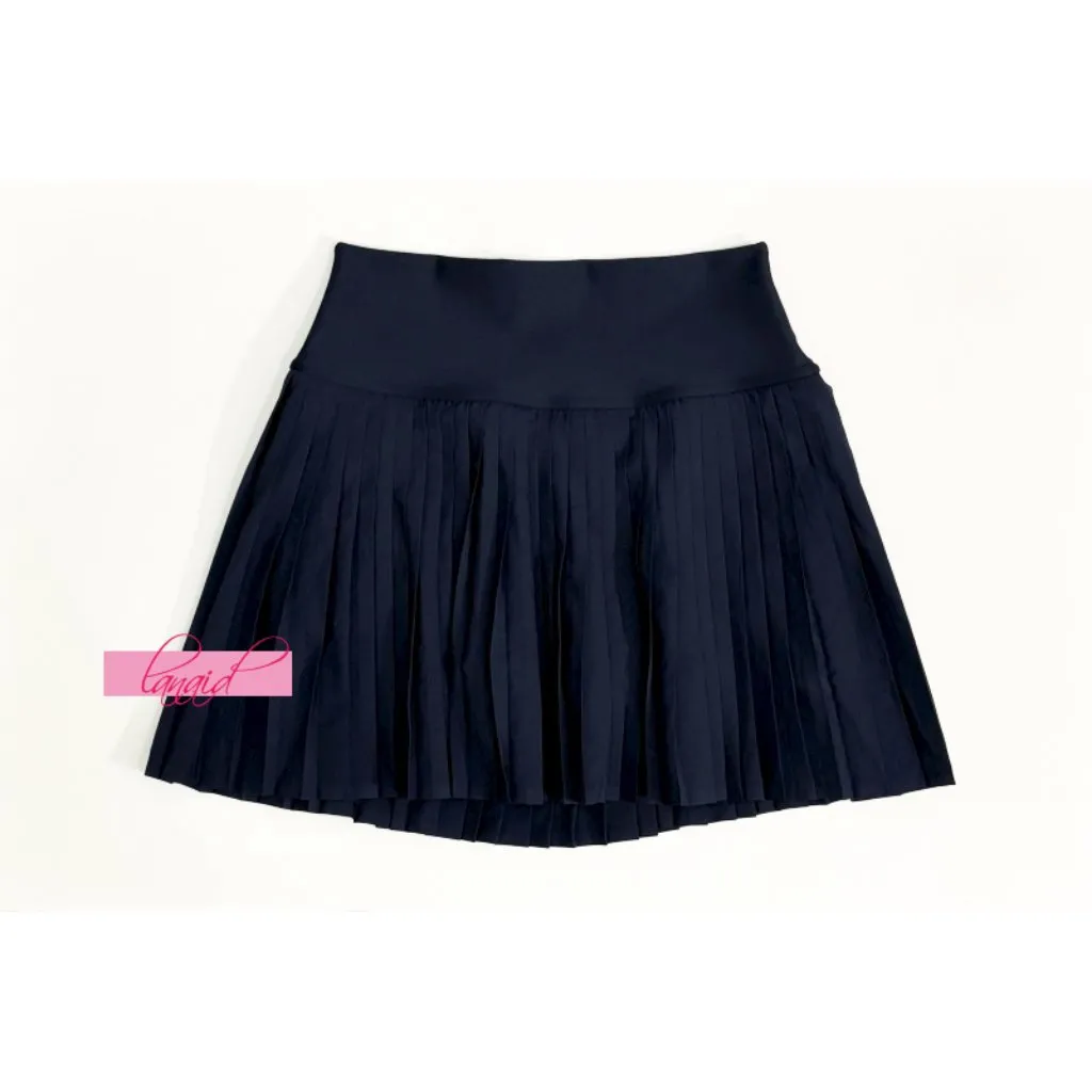 Alo Airlift Grand Slam Tennis Skirt Navy High-Rise Waist Waisted Pleated Skort M - Image 12