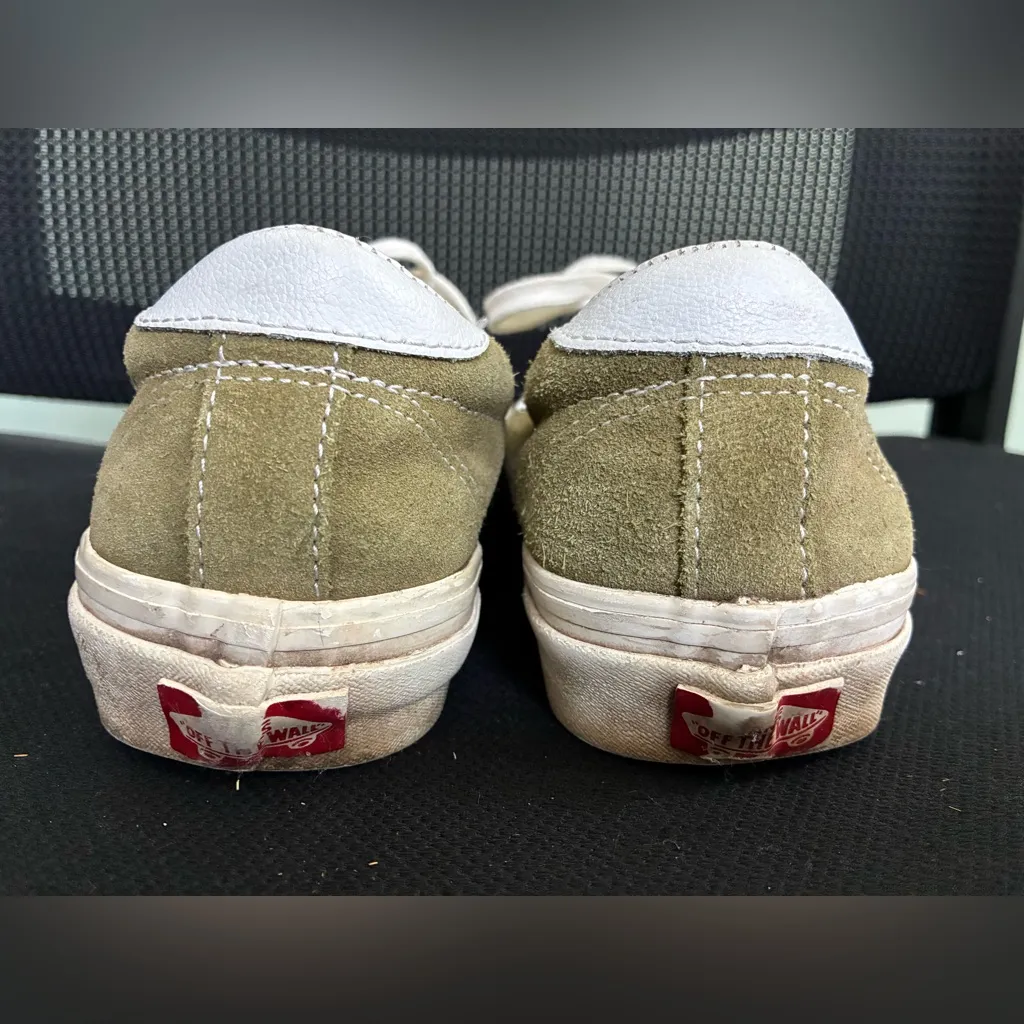 Vans Low Top Green Khaki Sneakers Sz W8.5 Anaheim 73 - Image 4