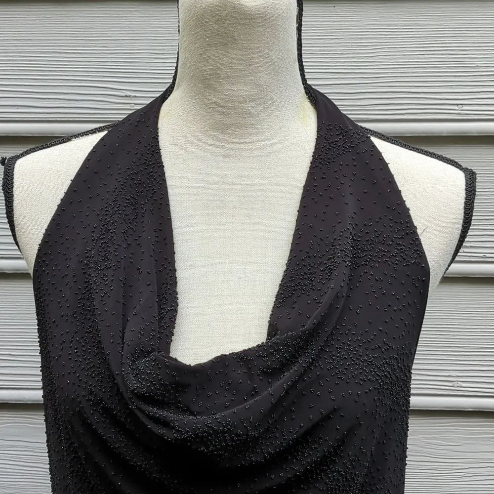 Fashion Bug  Open Back Sparkly Halter Top  Y2K Going Out Top - Image 3