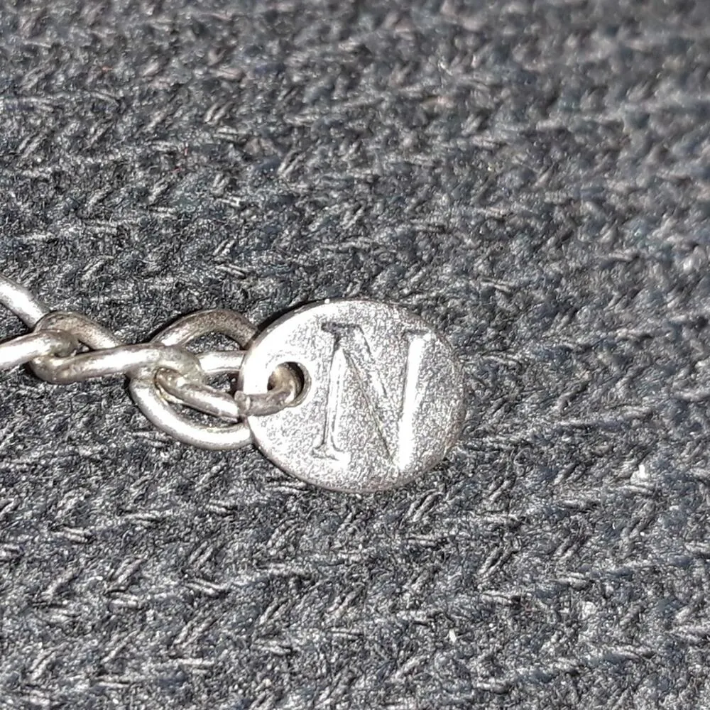 Triple Stand Opera Length Necklace Silver Flowers 36” - Image 4