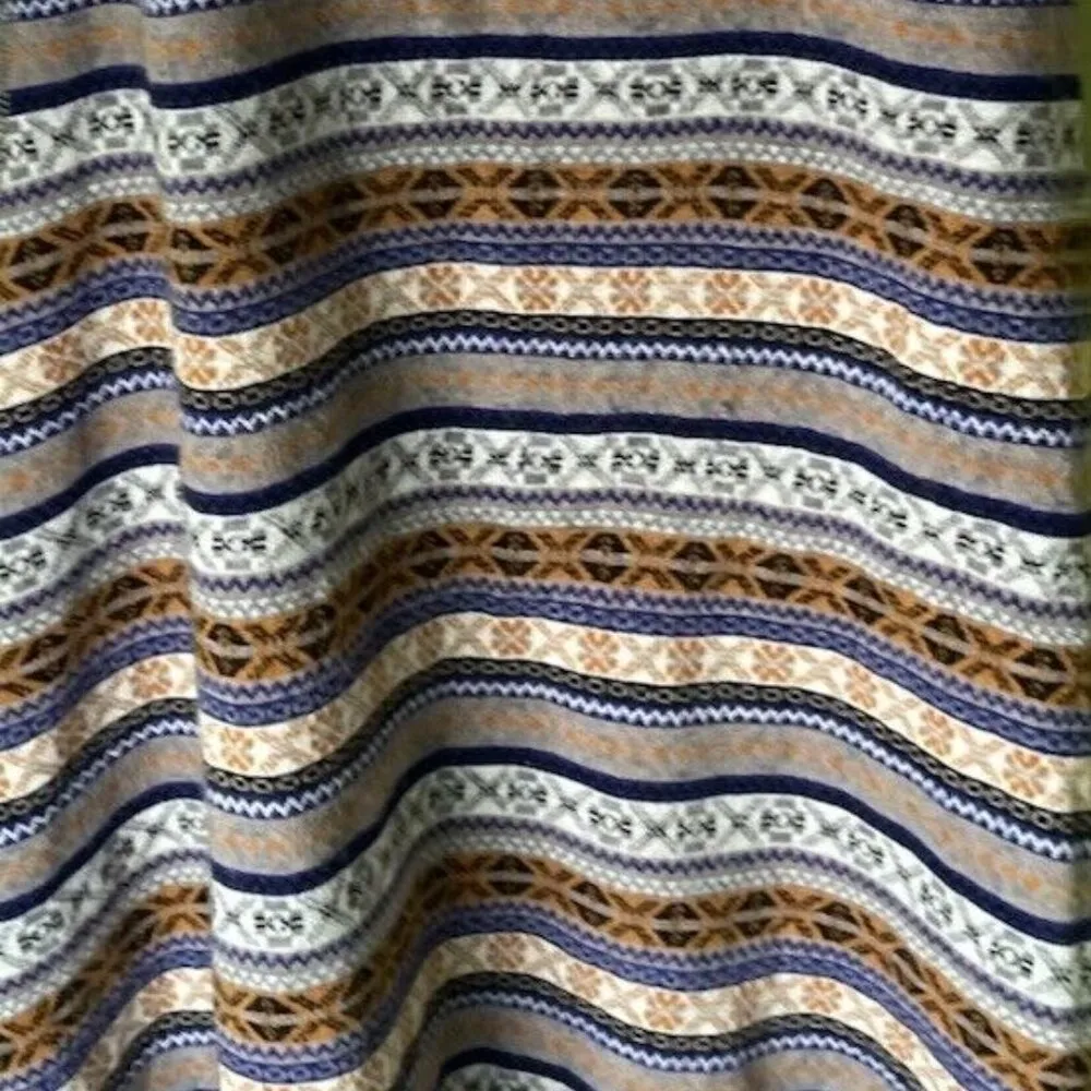 Free People Mini Sweater Dress Gray Fair Isle Nordic Tunic Wool Blend Sz Medium - Image 7