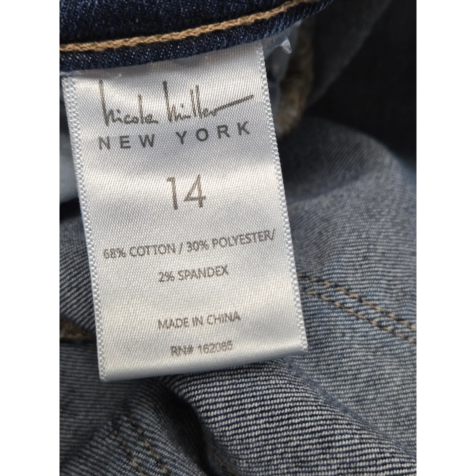 Nicole Miller High Rise Skinny Crop Jeans Dark Wash Size 14 Like New Blue - Image 4