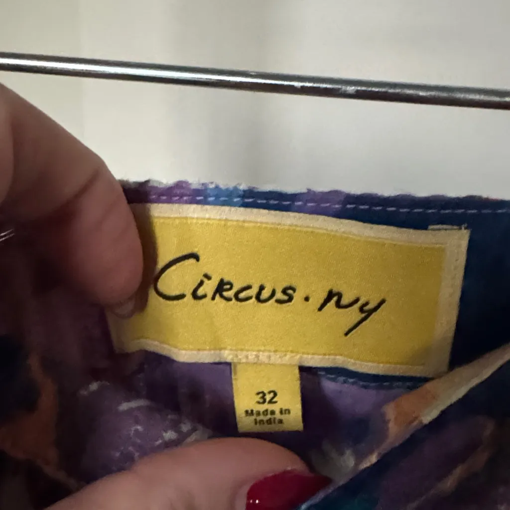 Circus any Floral Print Mini Skirt Blue Size 32 - Image 2