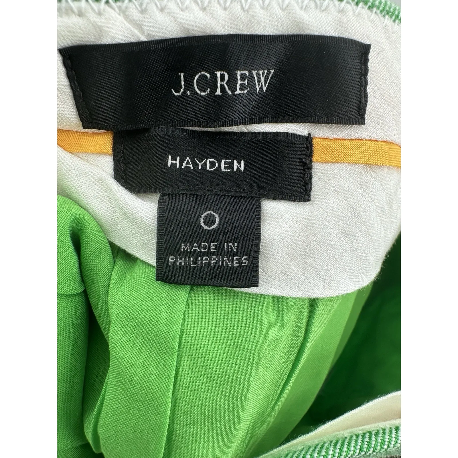 J.Crew Hayden Green Linen Blend Cropped Pants Women’s Size 0 Summer Trouser - Image 7