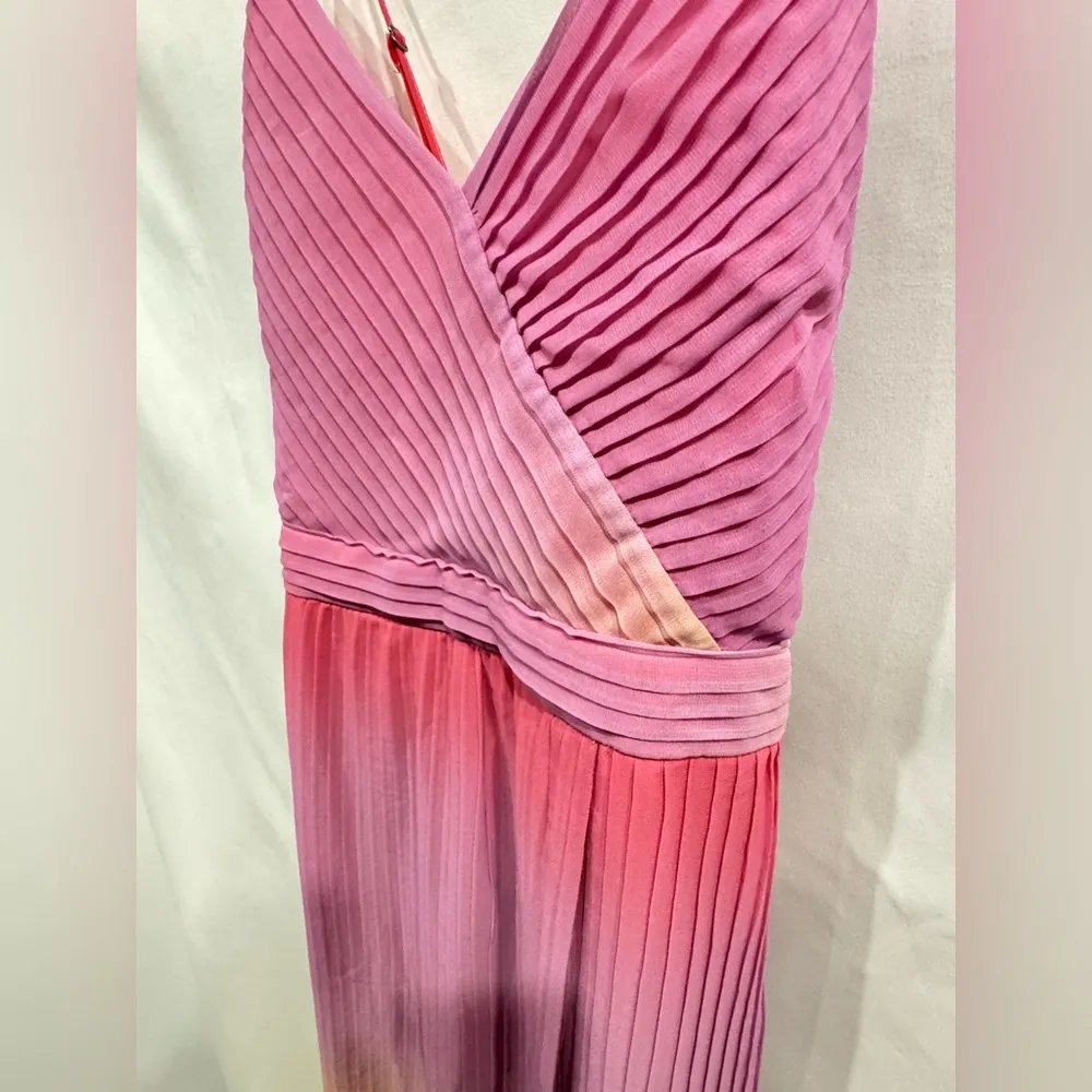 Leith Nordstrom Ombré Gradient Pink Lemonade Dress with accordion pleats Small - Image 6