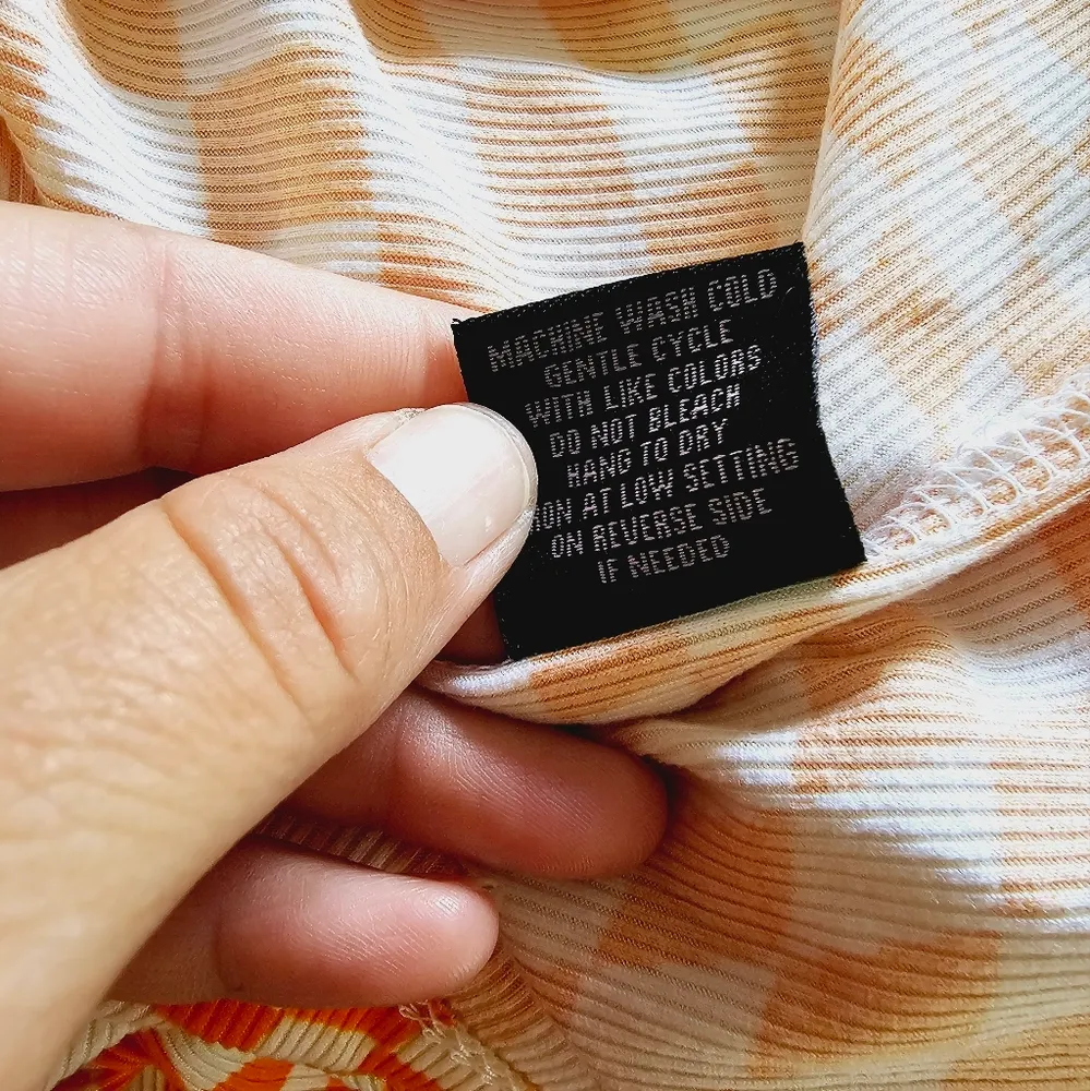 Faded Rose Orange Checkered Stretch Cami Top Size XL - Image 8