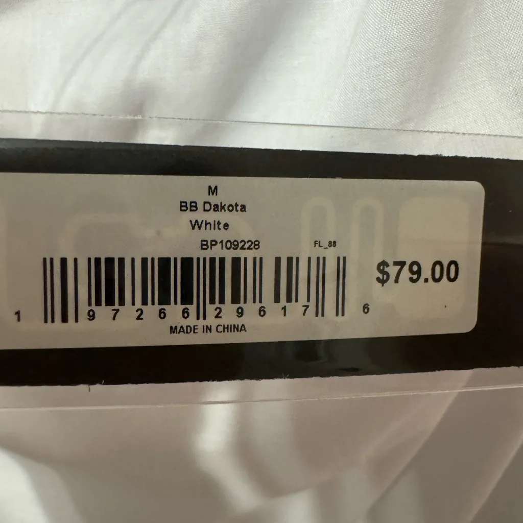 STEVE MADDEN karina elastic waist midi skirt in white- NWT Medium 100% cotton - Image 9