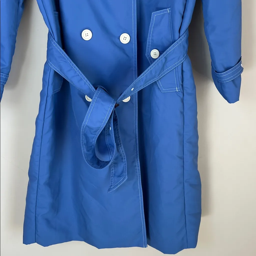 J. Crew Trench Coat Long Waterproof Lightweight Size 4 - Image 5