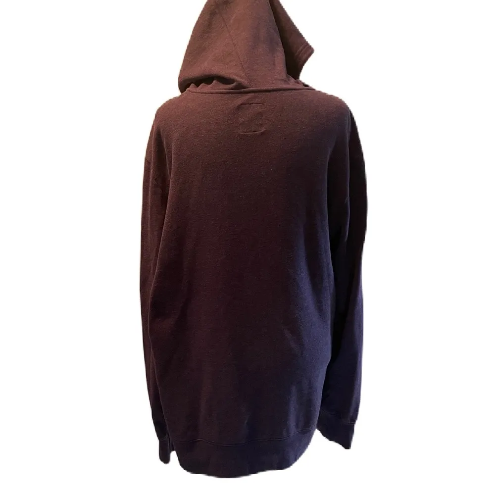 Mossimo Supply Co Athletic Fit Purple Zip Up Long Sleeve Hoodie Size Large - Image 4