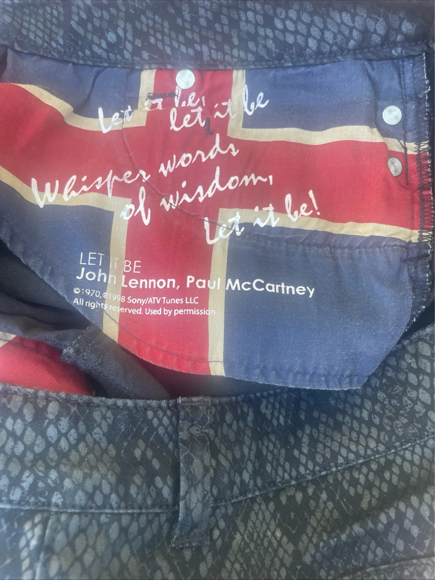 Liverpool Jeans Company Beatles collab Snakeskin straight leg pants - Image 5