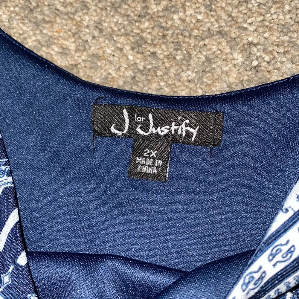 Navy & White Maxi Dress - Image 5