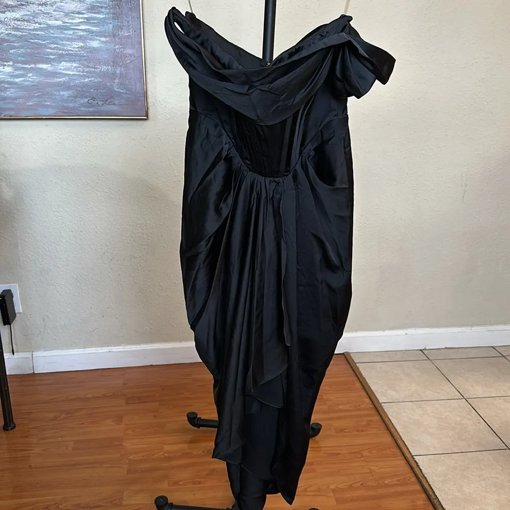 RARE House of CB Janis Dress  NWOT black size‎ L - Image 5
