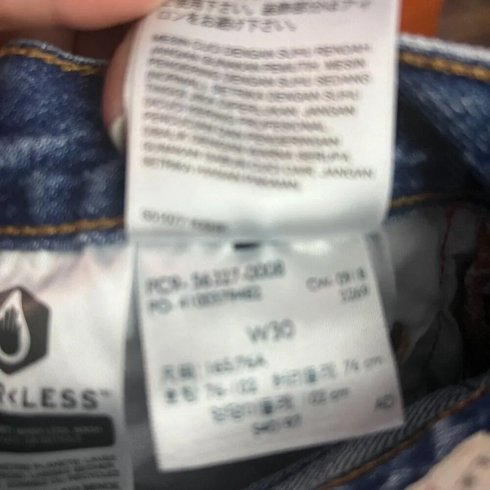 Levis 501 High Rise Logo Stripe Short Womens Shorts Size 30 - Image 5