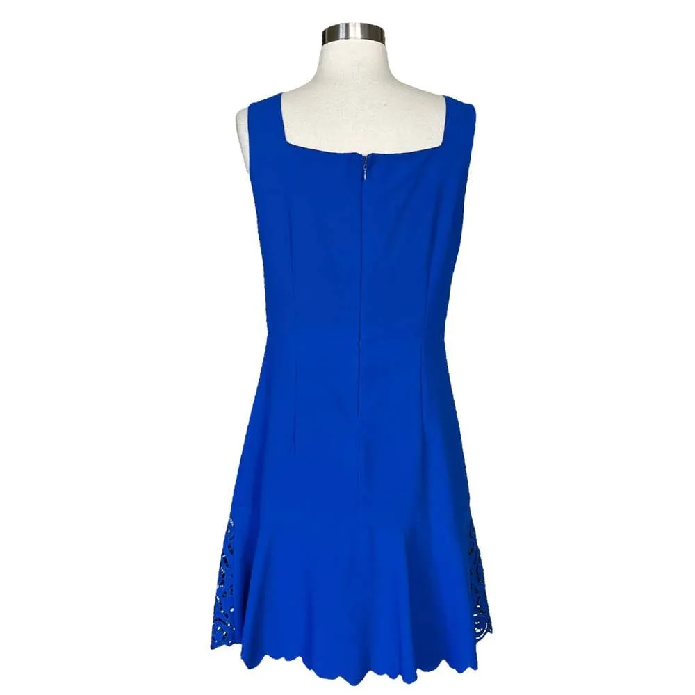 Blue Cocktail Dress Cobalt Sleeveless Laser Cutouts A - Image 2